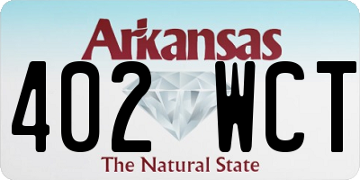 AR license plate 402WCT