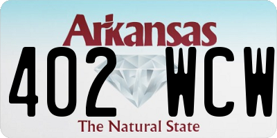 AR license plate 402WCW