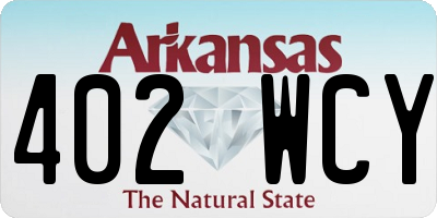 AR license plate 402WCY