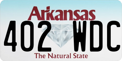 AR license plate 402WDC