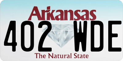 AR license plate 402WDE