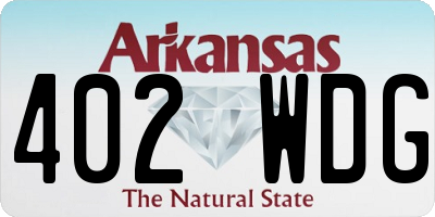 AR license plate 402WDG