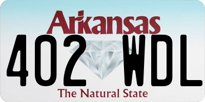 AR license plate 402WDL