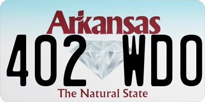 AR license plate 402WDO