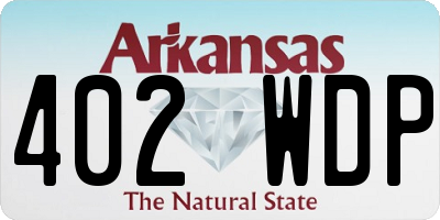 AR license plate 402WDP