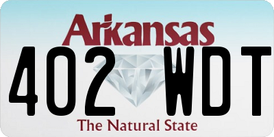 AR license plate 402WDT