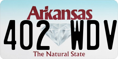 AR license plate 402WDV