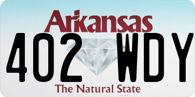 AR license plate 402WDY