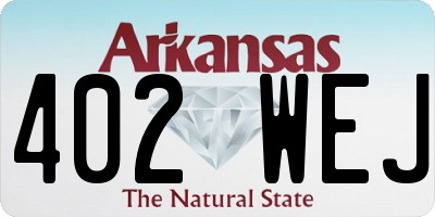 AR license plate 402WEJ