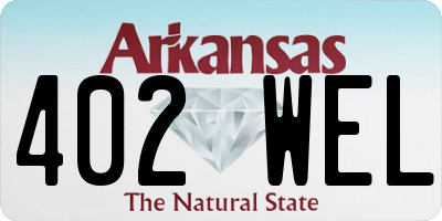AR license plate 402WEL