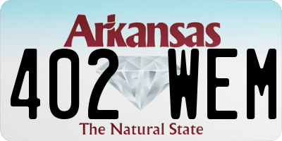 AR license plate 402WEM