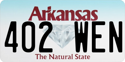AR license plate 402WEN