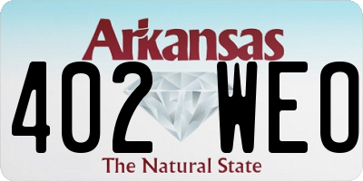 AR license plate 402WEO