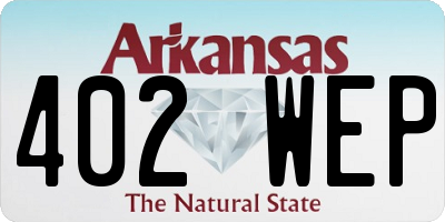AR license plate 402WEP
