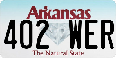 AR license plate 402WER