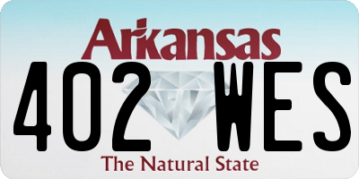 AR license plate 402WES