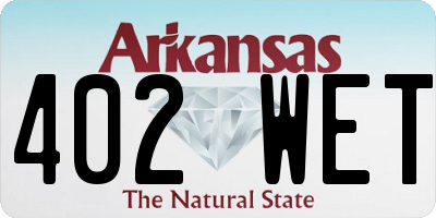 AR license plate 402WET