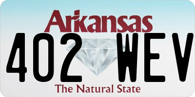 AR license plate 402WEV