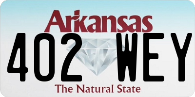 AR license plate 402WEY