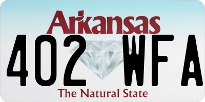 AR license plate 402WFA