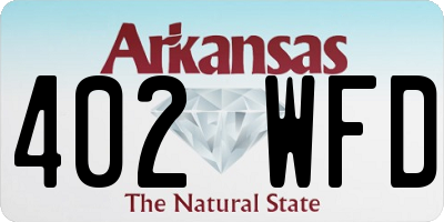 AR license plate 402WFD