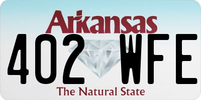 AR license plate 402WFE