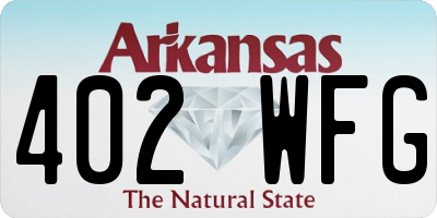 AR license plate 402WFG