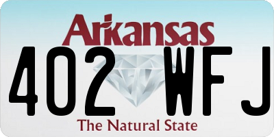 AR license plate 402WFJ