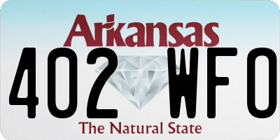 AR license plate 402WFO