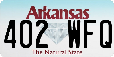 AR license plate 402WFQ