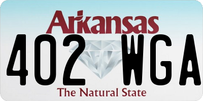AR license plate 402WGA