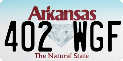 AR license plate 402WGF