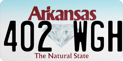 AR license plate 402WGH