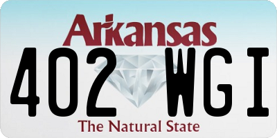 AR license plate 402WGI