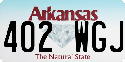 AR license plate 402WGJ