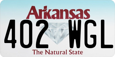 AR license plate 402WGL