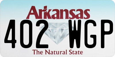 AR license plate 402WGP
