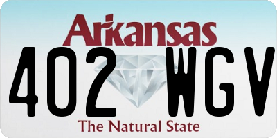 AR license plate 402WGV