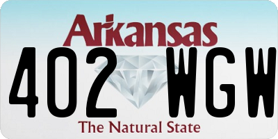 AR license plate 402WGW