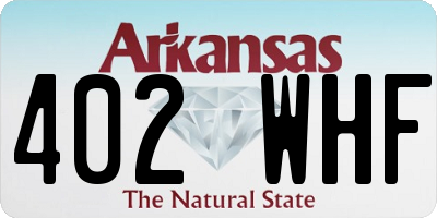AR license plate 402WHF