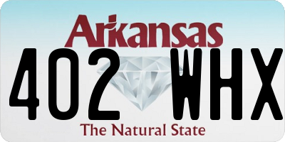 AR license plate 402WHX