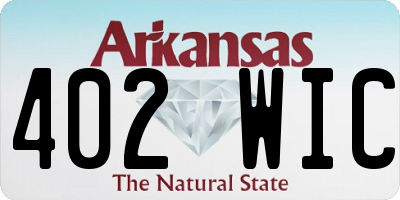 AR license plate 402WIC