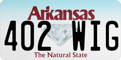 AR license plate 402WIG