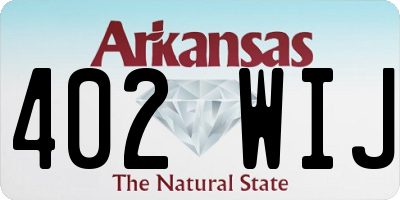 AR license plate 402WIJ