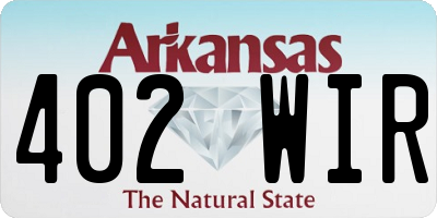 AR license plate 402WIR