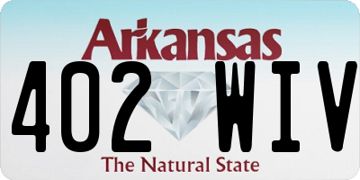 AR license plate 402WIV