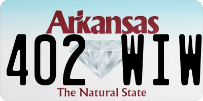 AR license plate 402WIW