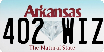 AR license plate 402WIZ