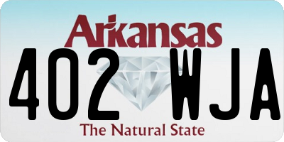 AR license plate 402WJA