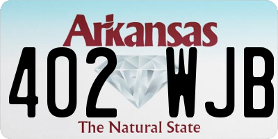 AR license plate 402WJB